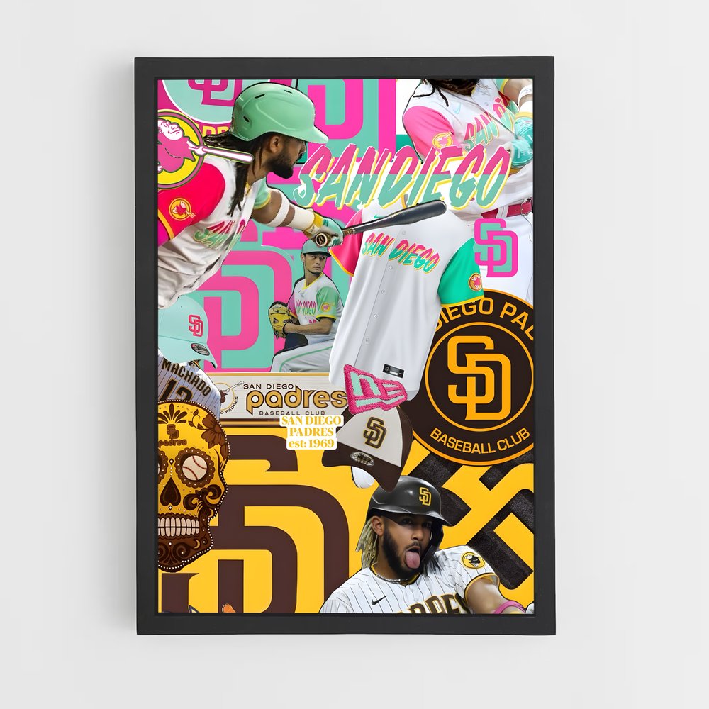 Poster Couleurs du Diamant – affiche Baseball (vue 2)